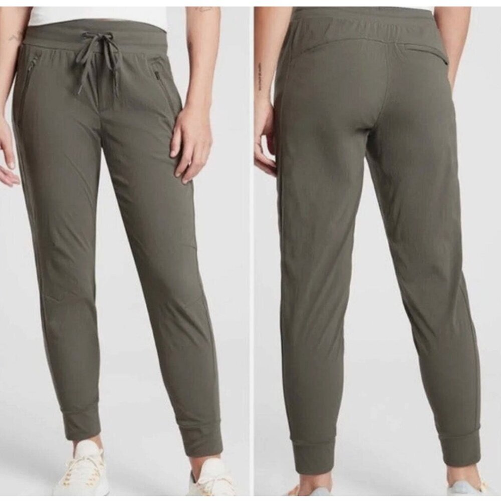 Athleta Trekkie North Jogger Pants in Mountain Olive, size 6P